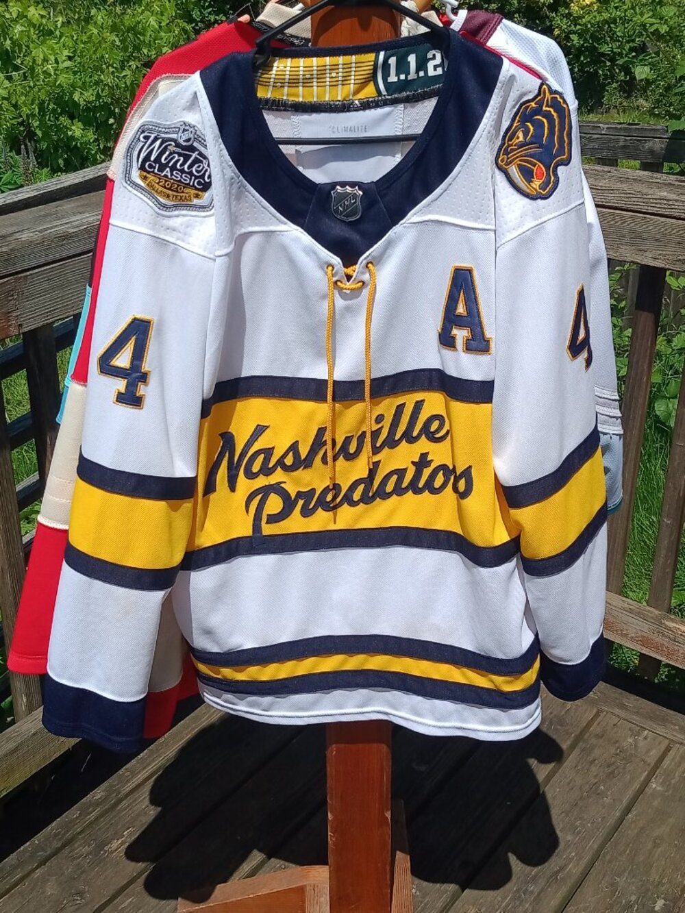 Custom Nashville Predators 2020 Winter Classic nhl hockey jersey -Large-